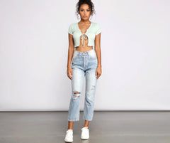 Totally Fab Ribbed Cropped Cardigan