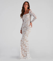 Liesel Formal Floral Lace Mermaid Dress