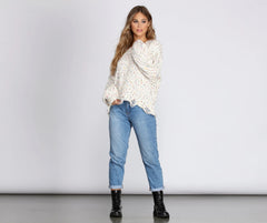 Cozy Cute Confetti Knit Sweater