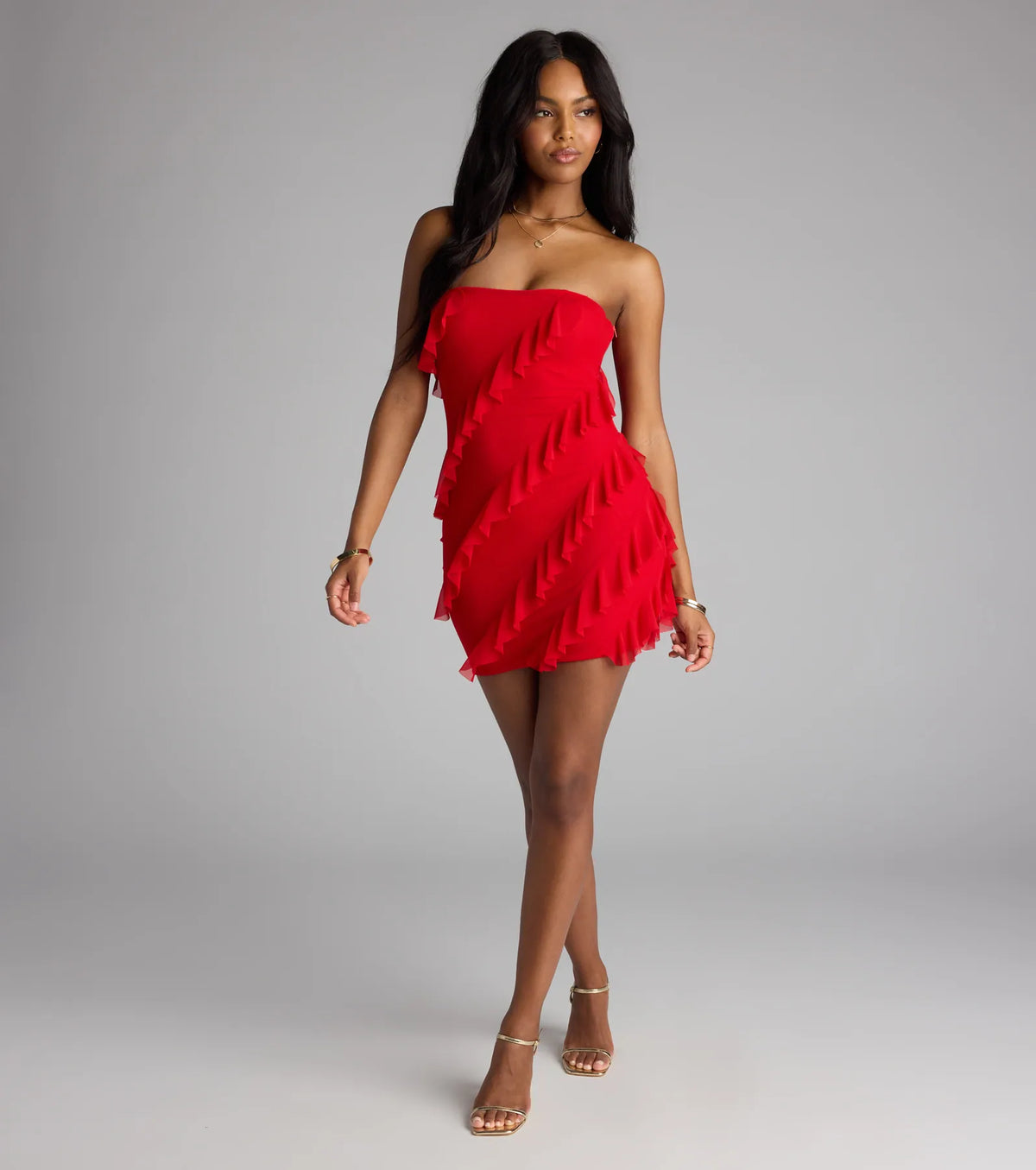 Spice It Up Ruffle Mini Tube Dress
