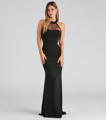 Colette Formal Swiss Dot Crepe Dress