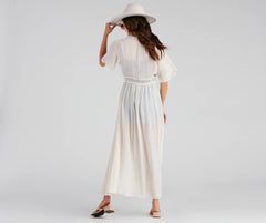 Hampton Vacay Crochet Trim Duster