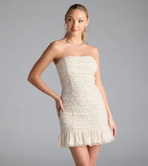 Romance Dreamer Strapless Bodycon Lace Mini Dress