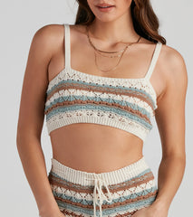 Summer Blend Crochet Knit Top