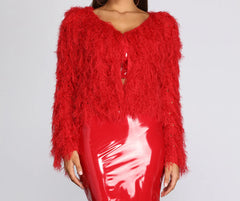 She Bad Shaggy Cardigan