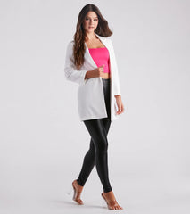 Biz Call 3/4 Sleeve Boyfriend Blazer