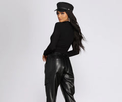 Zip Front Cropped Sweater