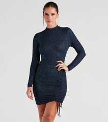 Sparkle Up The Night Glitter Knit Mini Dress