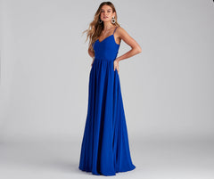 Brailey Formal Chiffon A-Line Long Dress
