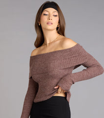 Autumn Muse Off-The-Shoulder Sweater