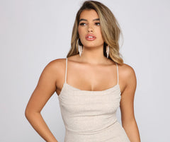 Lola Formal High Slit Glitzy Glitter Dress