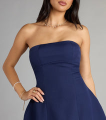 Simply Striking Crepe A-Line Mini Dress